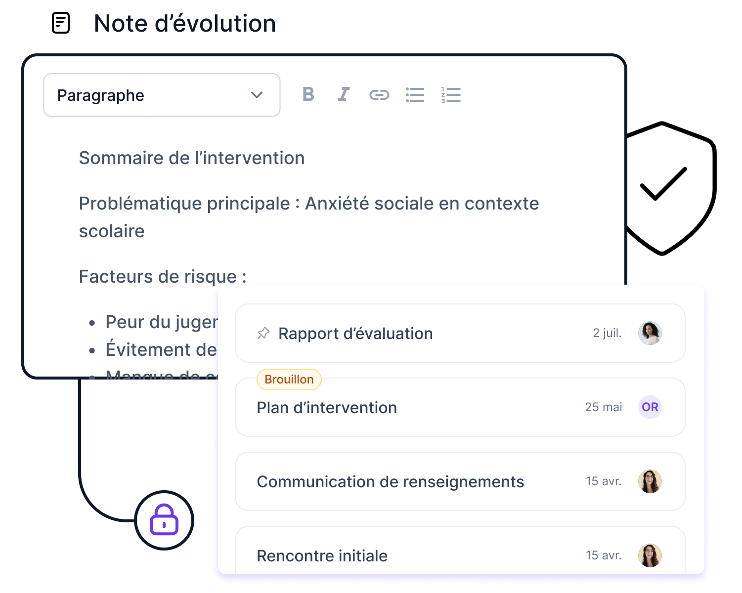Espace de rédaction sécuritaire